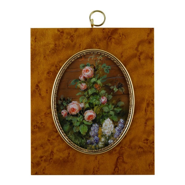 Miniatur-Rahmen mit Malerei Bildgröße 7x9cmauß.10x12,5