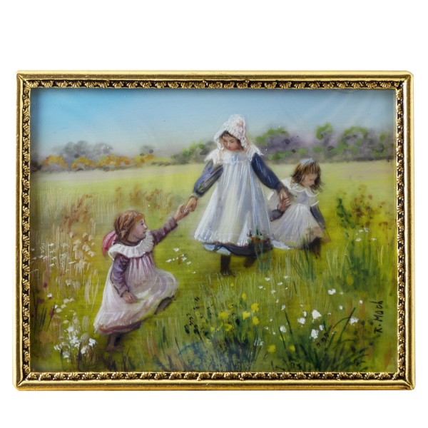 Miniatur-Rahmen mit Malerei Bildgröße 7x9 cm