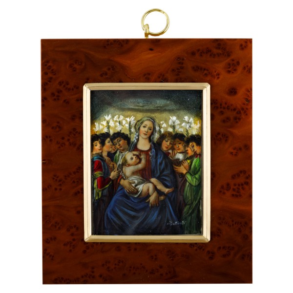 Miniatur-Rahmen mit Malerei Bildgröße 7x9cm auß.10x12,5