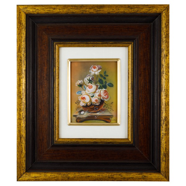 Miniatur-Rahmen mit Malerei Bildgröße 7x9cmauß.20x23cm