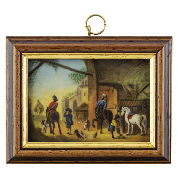 Miniatur-Rahmen mit Malerei Bildgröße 7x9 cm