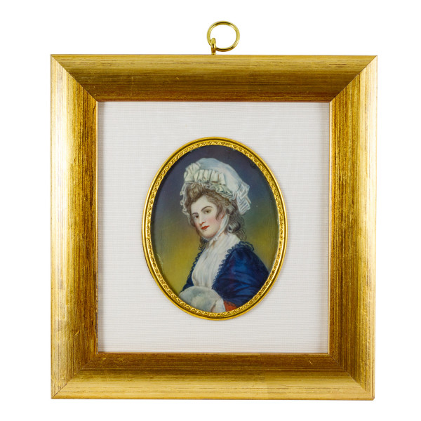 Elfenbein Miniatur Bildmaß 7x9 cm außen 16x17cm