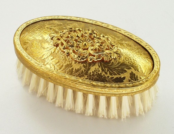 Kleiderbürste mit Bronze veredelt und verziert
