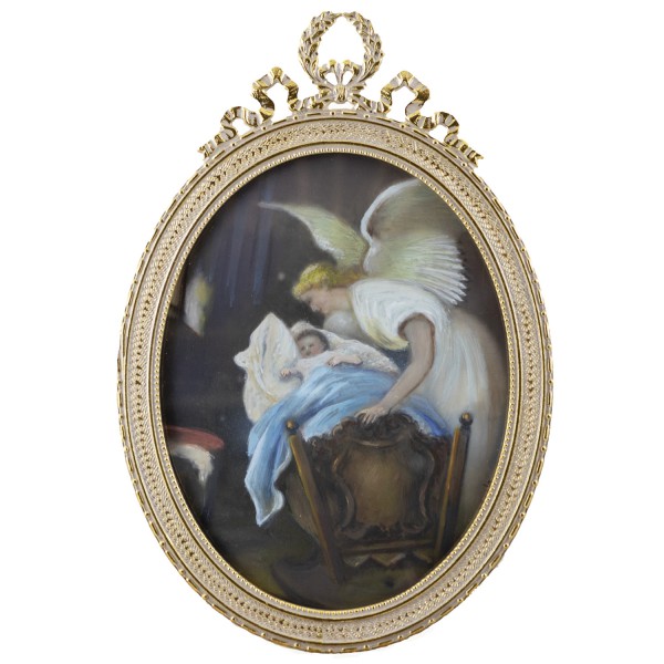 Miniatur-Rahmen mit Malerei Bildgröße 7x9 cm