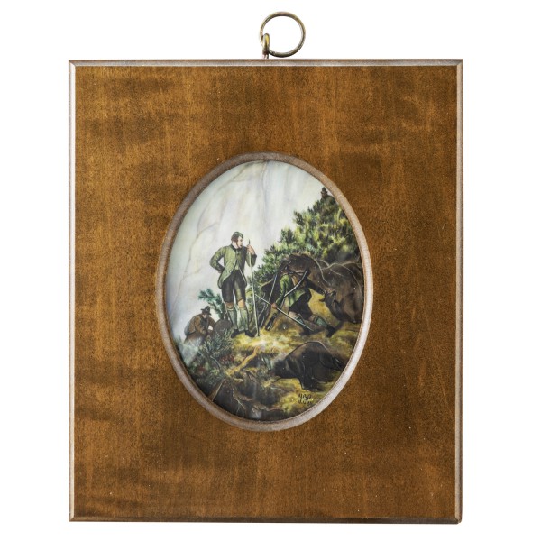 Miniatur-Rahmen mit Malerei Bildgröße 7x9 cm