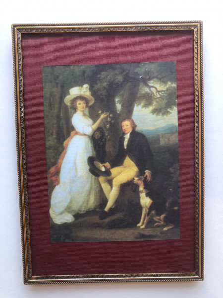 Aktion bis Ostern 20%=24€ Bronzerahmen von Haffke gegr. 1909 mit Kunstdruck im Park n. Gainsborough
