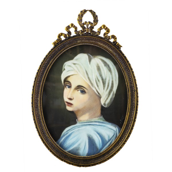 Miniatur-Rahmen mit Malerei Bildgröße 7x9 cm