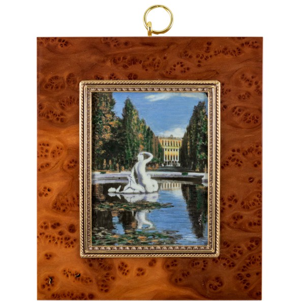 Miniatur-Rahmen mit Malerei Bildgröße 7x9cm auß.14x12cm