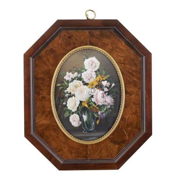 Miniatur-Rahmen mit Malerei Bildgröße 9x12 cm