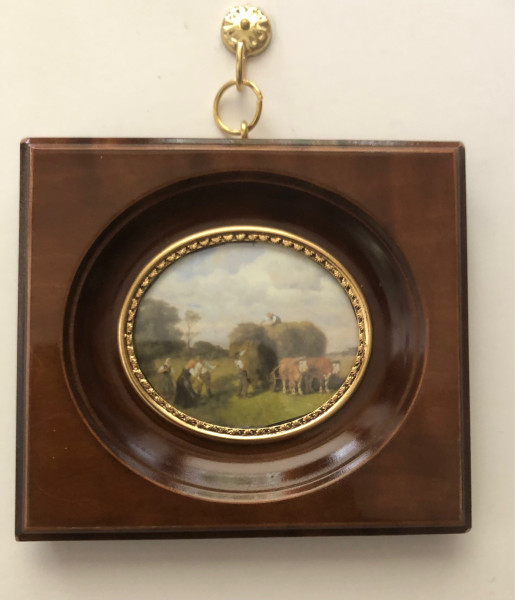Kunstdruck 5x6 cm - 10x11 cm außen nach einer Elfenbein-Miniatur der Manufaktur Haffke