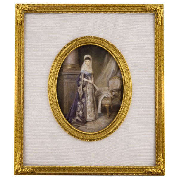 Miniatur-Rahmen mit Kunstdruck Bildgröße 7x9 cm Zarin