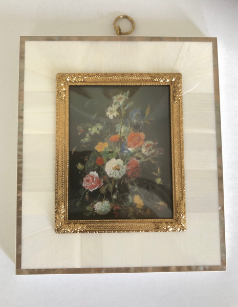 Mammut-Elfenbein Miniatur Bildgröße 7x9cm auß.14x12 cm