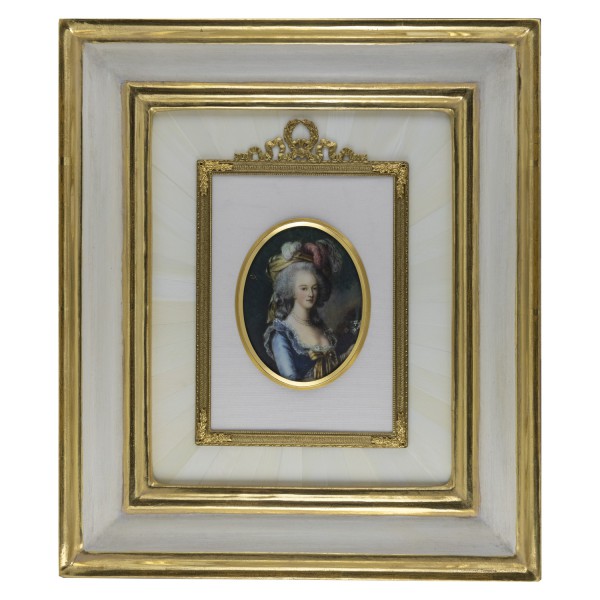 Miniatur-Rahmen mit Malerei Bildgröße 7x9 cm Marie Antoinette