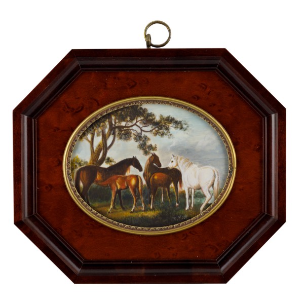 Miniatur-Rahmen mit Malerei Bildgröße 7x9cmauß.12x14